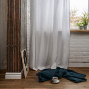 Linen Curtain Panel with Ties