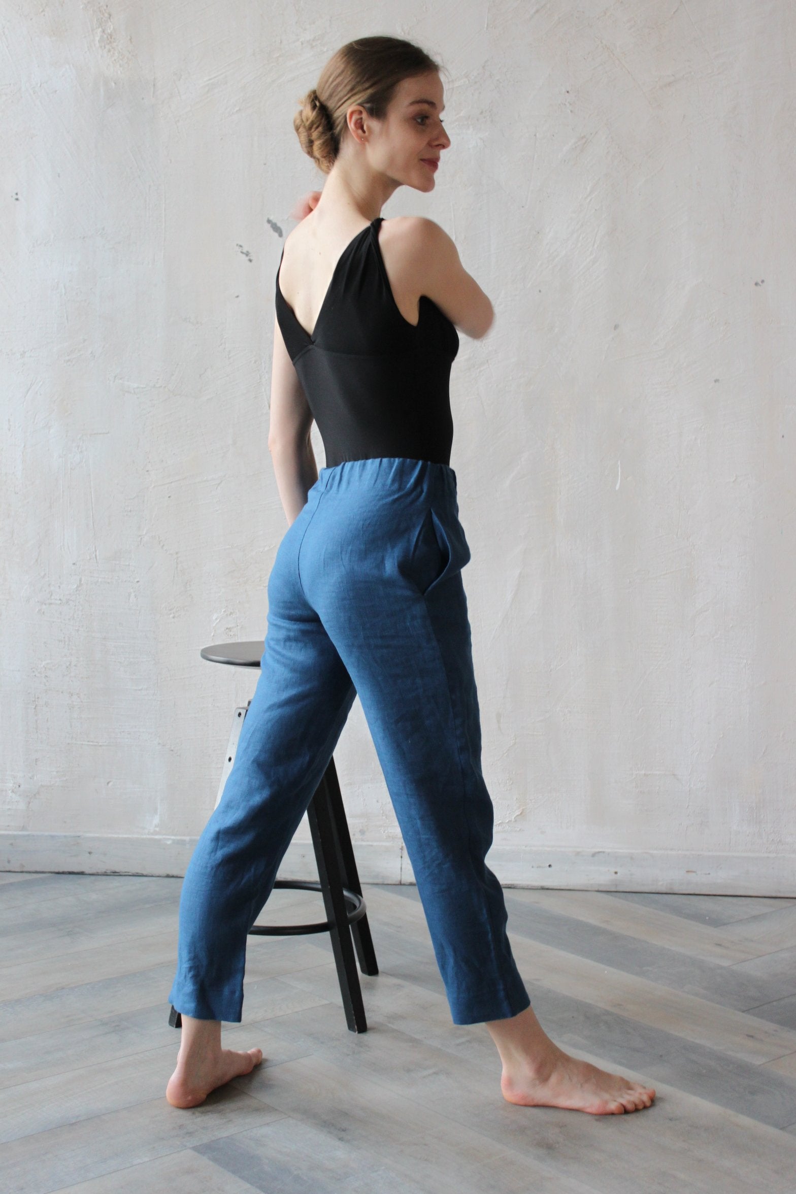 Linen High Waisted Pants