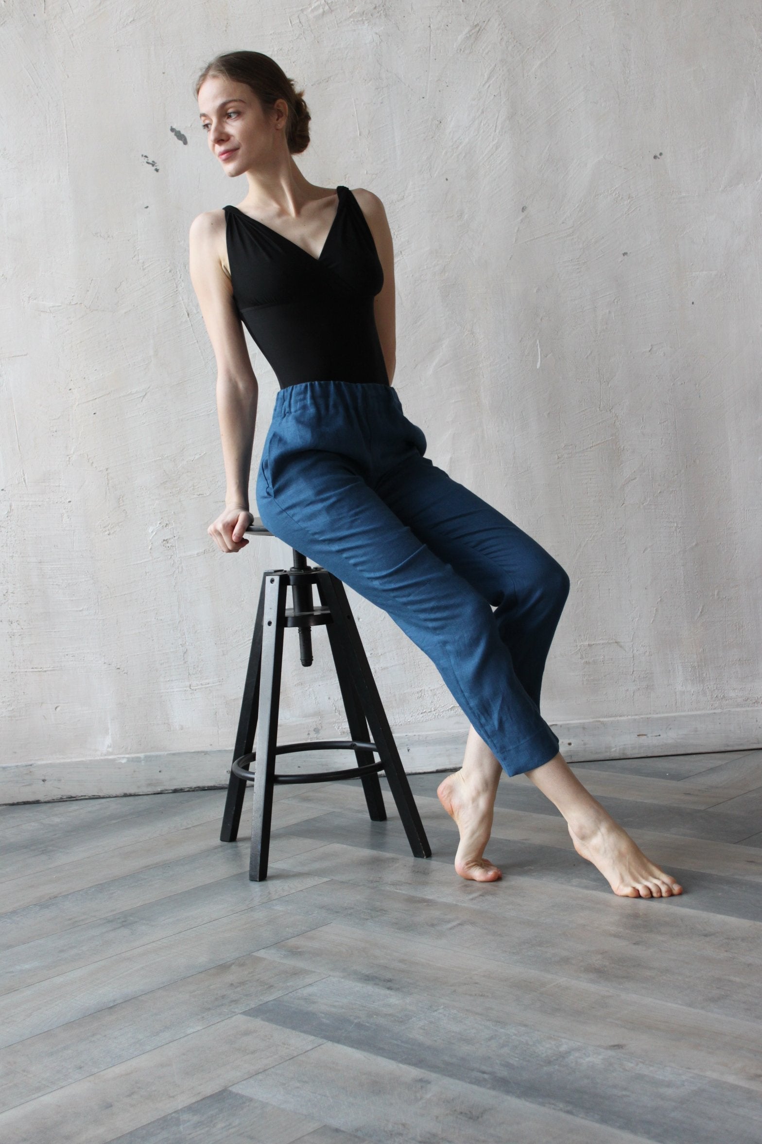 Linen High Waisted Pants