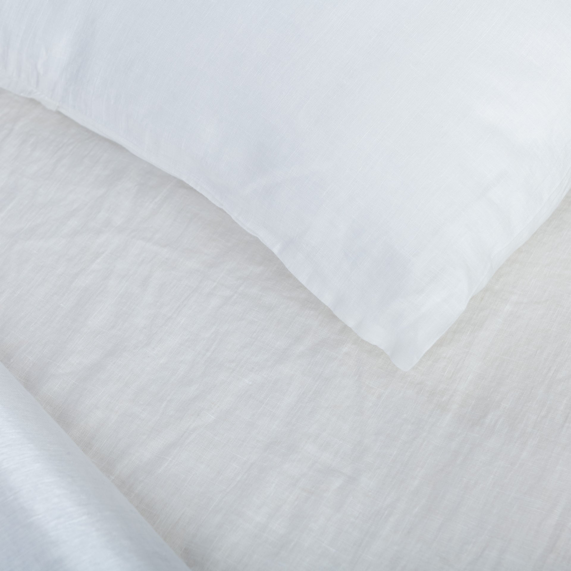 White Linen Quilt Cover Set