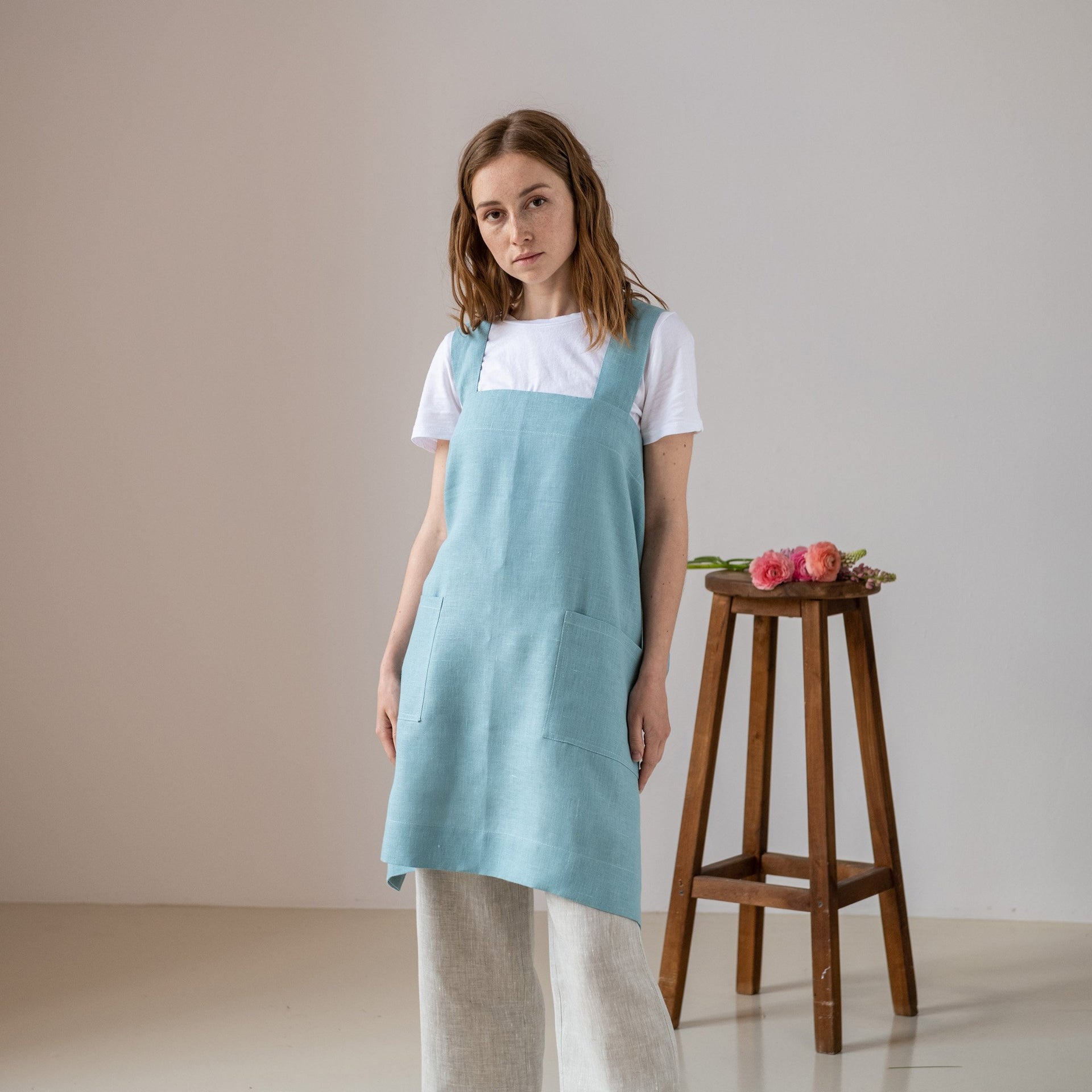 Linen No-tie Apron