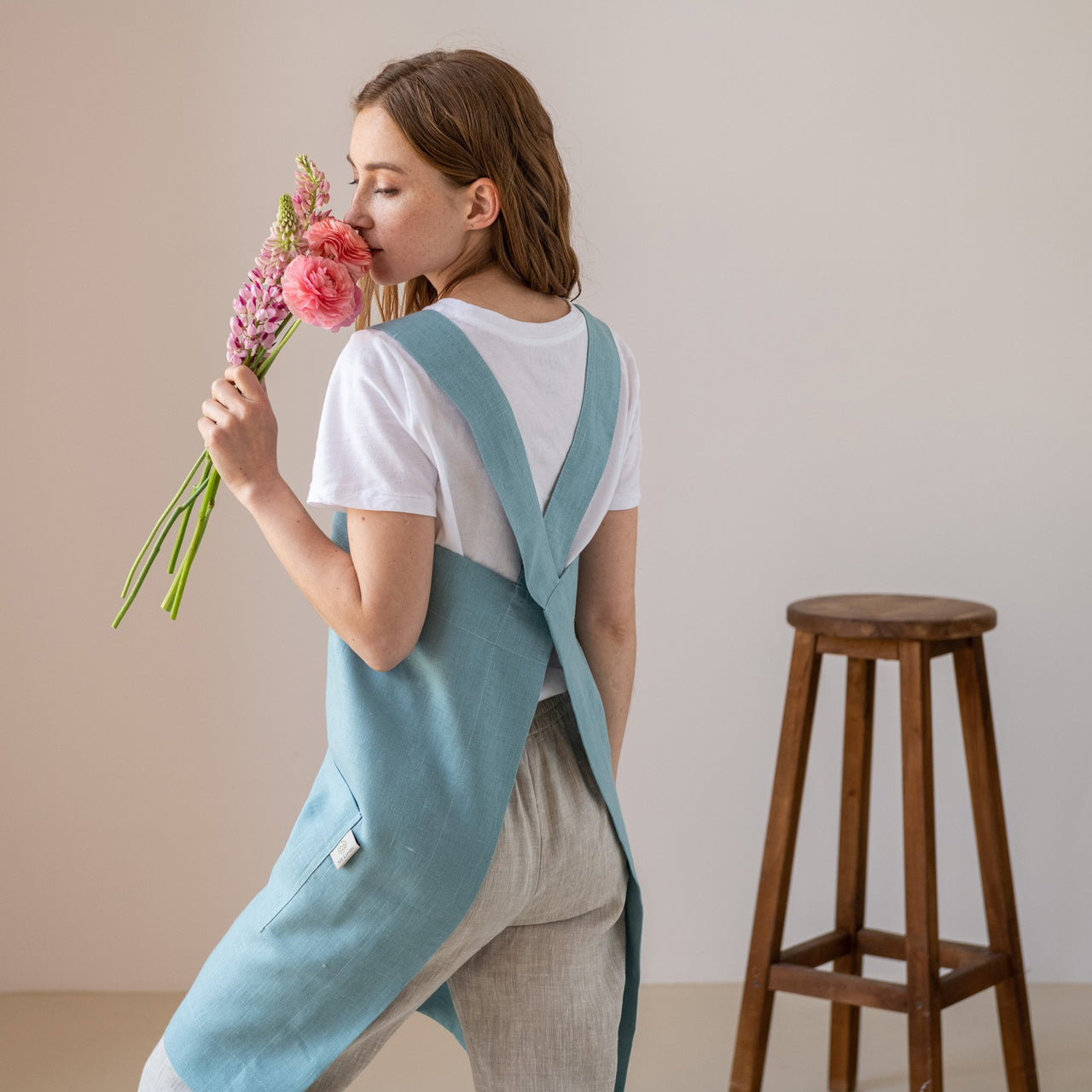 Linen No-tie Apron