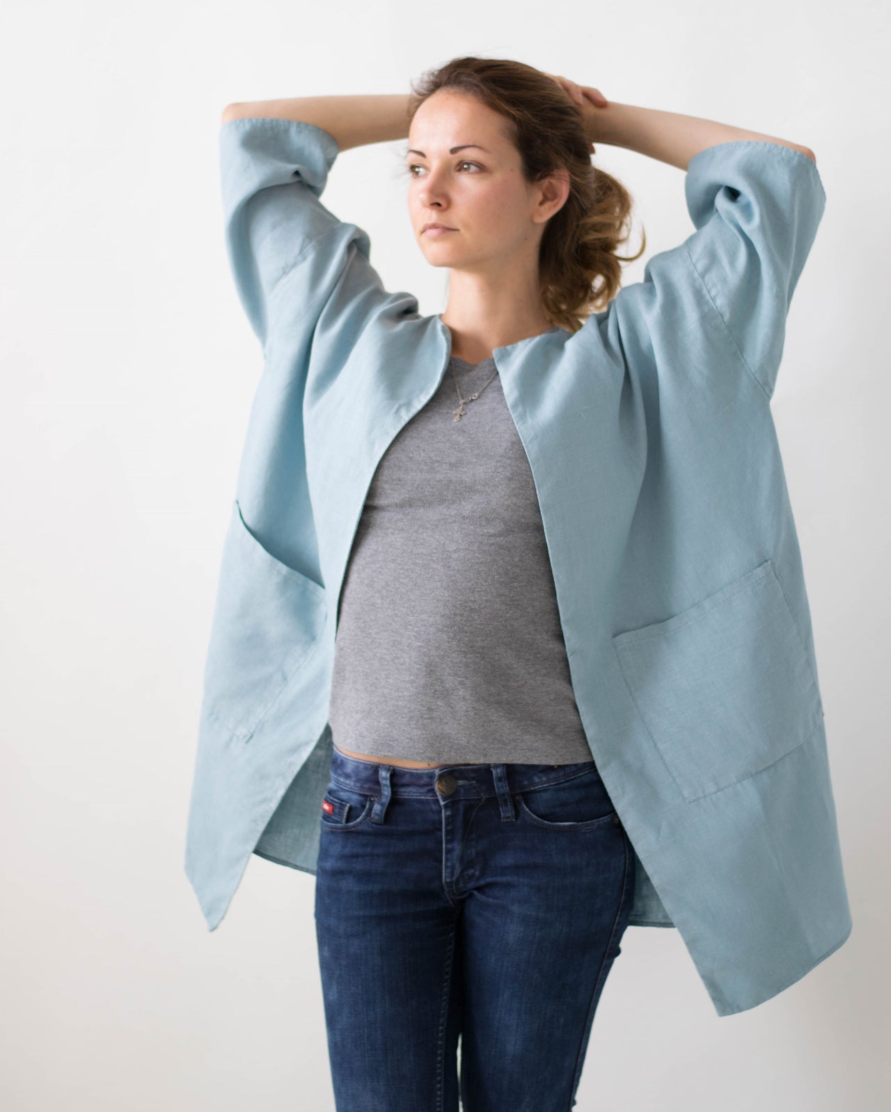 Linen Jacket with Pockets