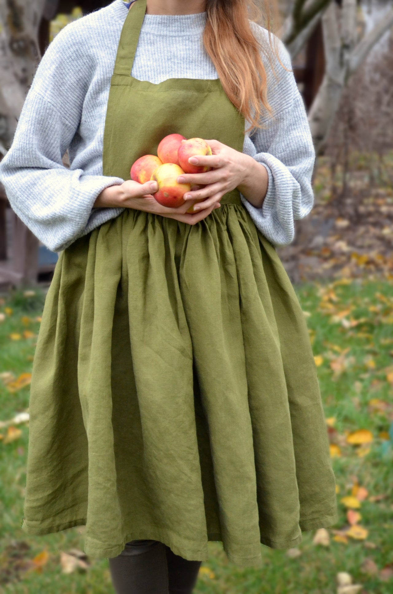 Midi Skirt Linen Apron