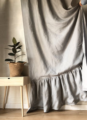 Ruffled Pole Pocket Curtain with Blackout Lining 