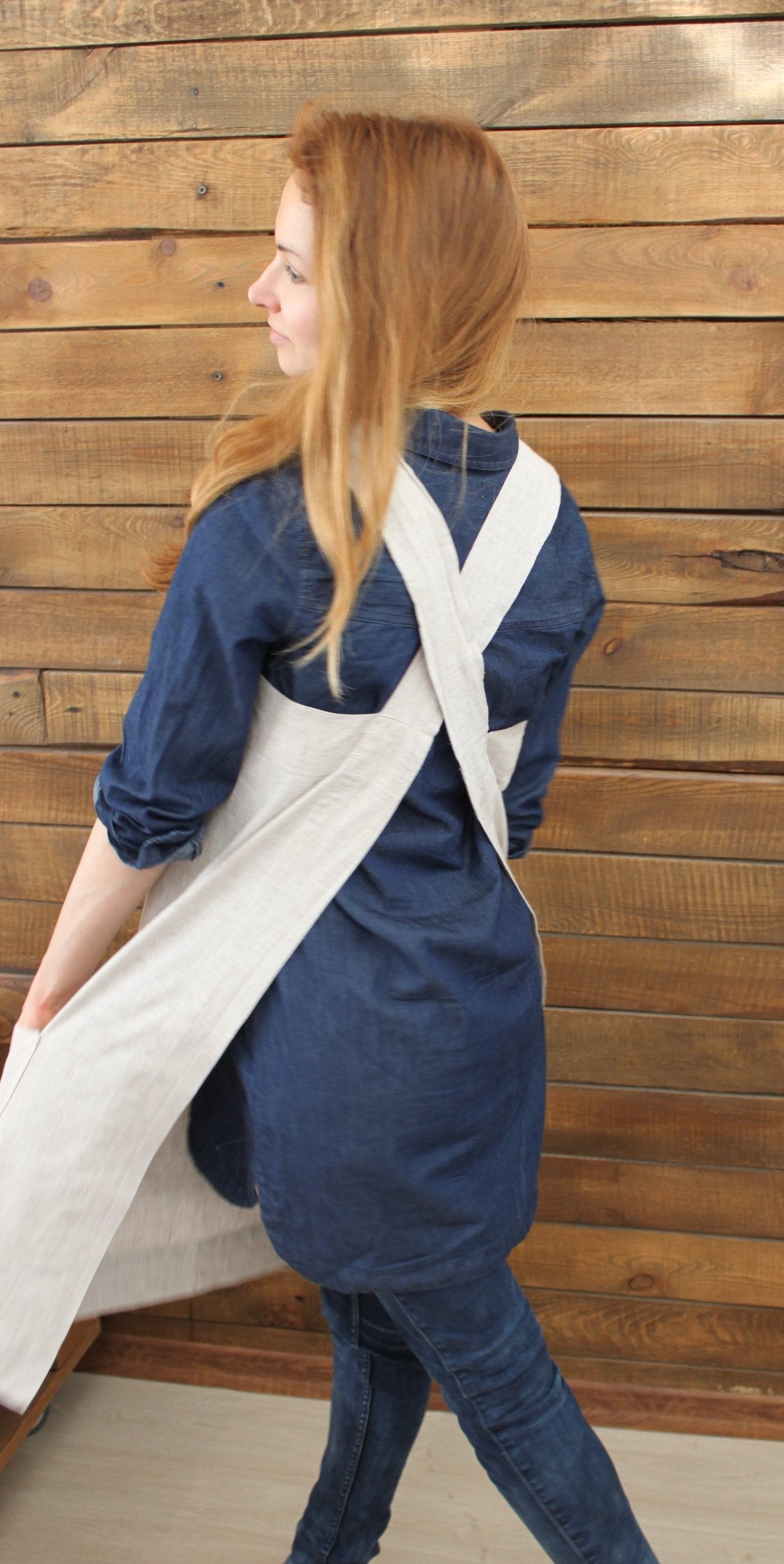 Linen No-tie Apron