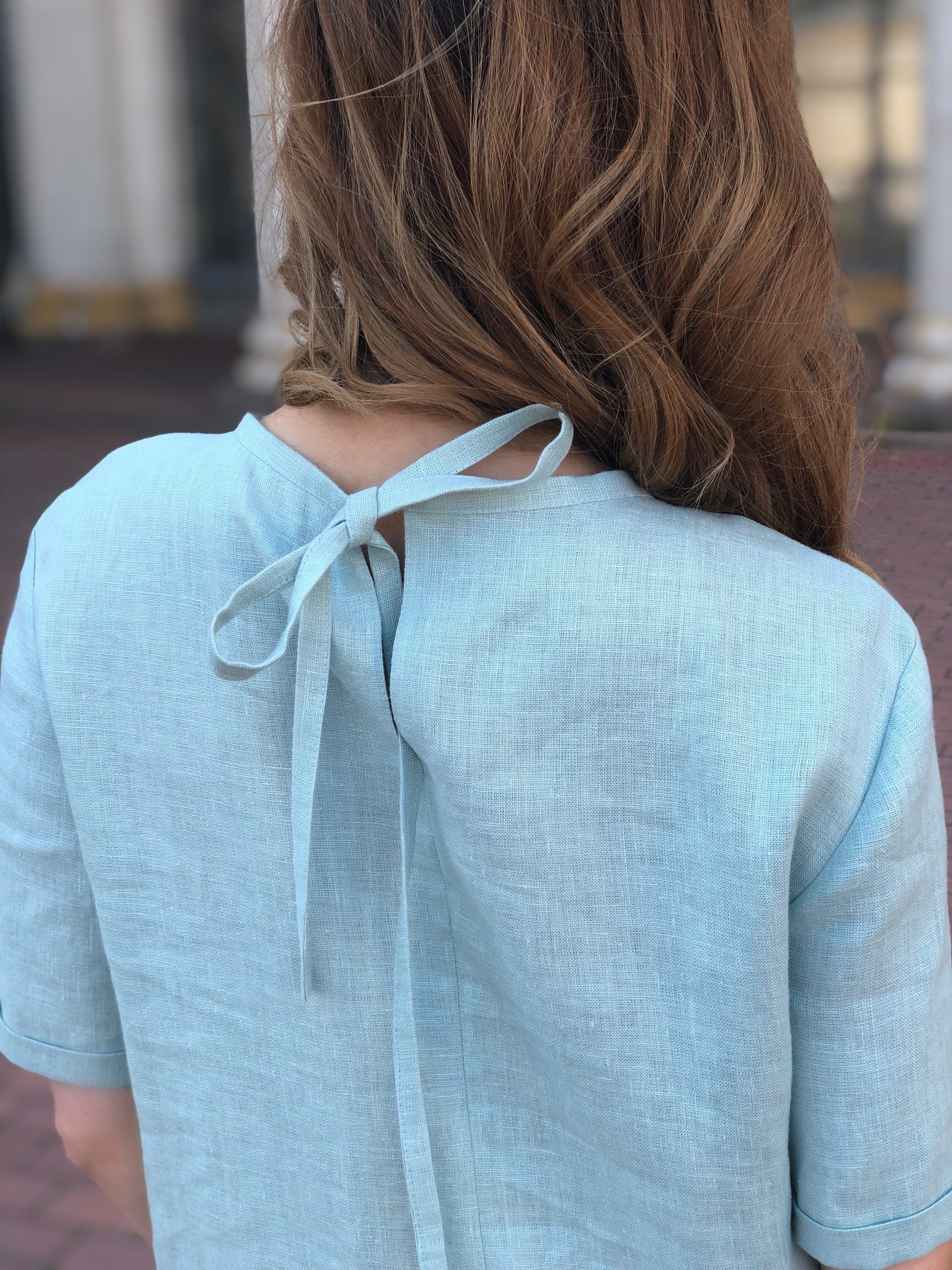 Linen Dress with Pockets