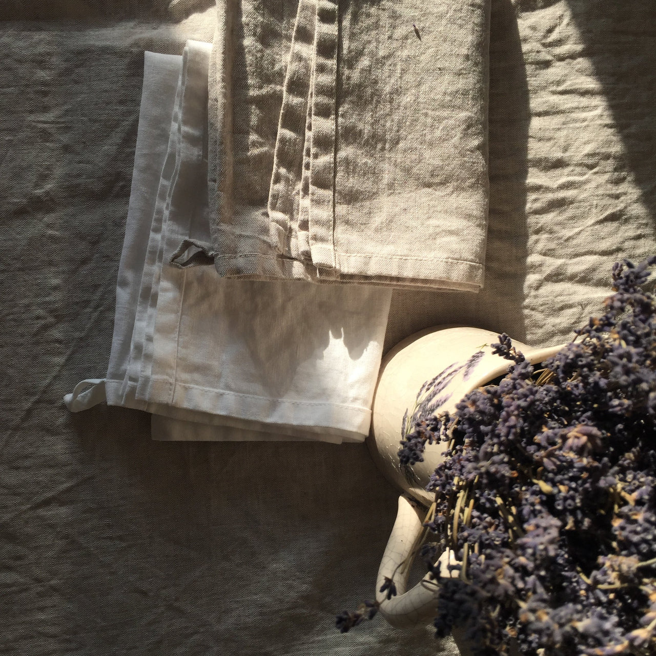 Linen Bath and Hand Towel Set 