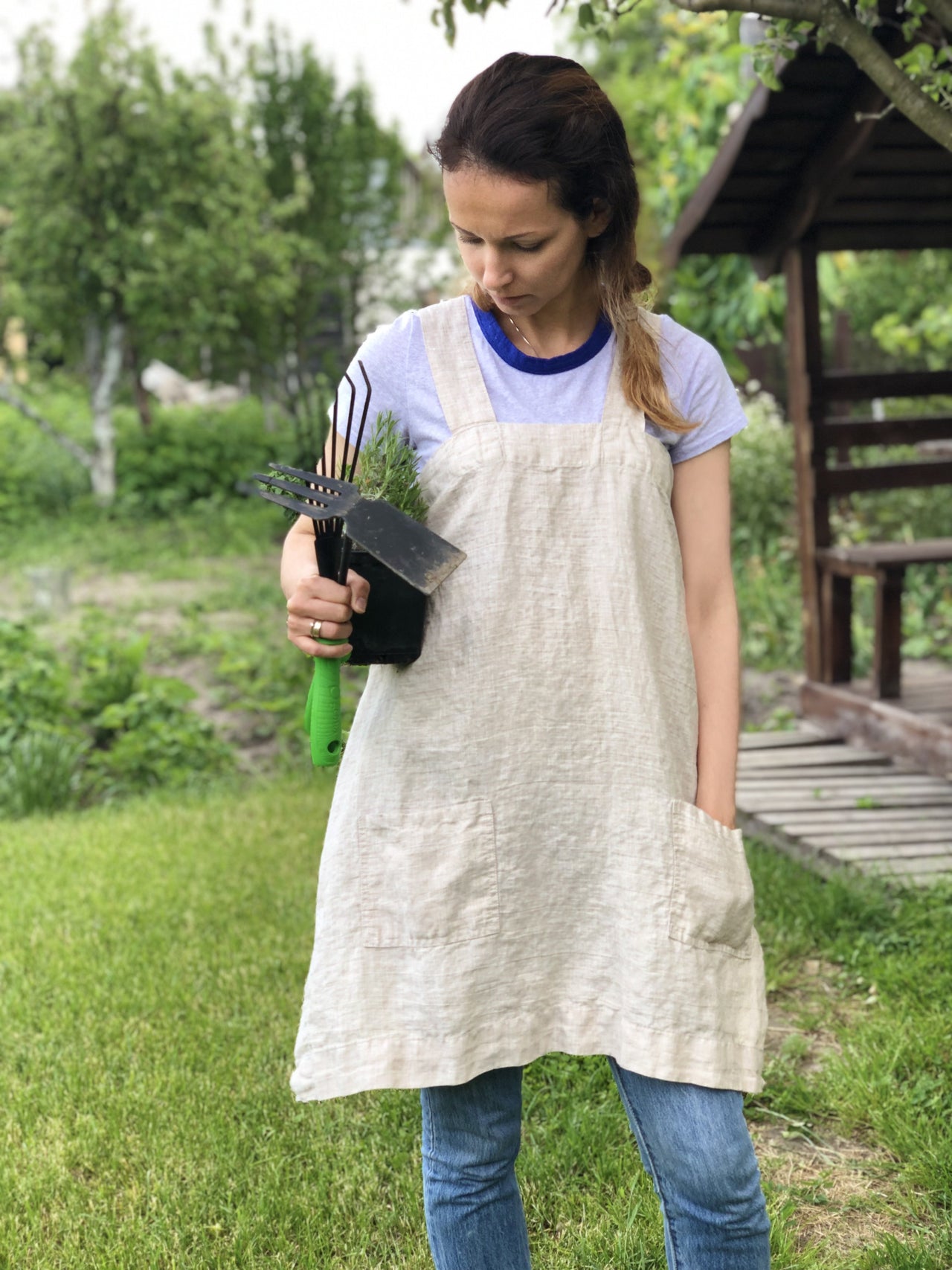 Linen Gardening Apron
