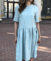 Linen Dress with Pockets