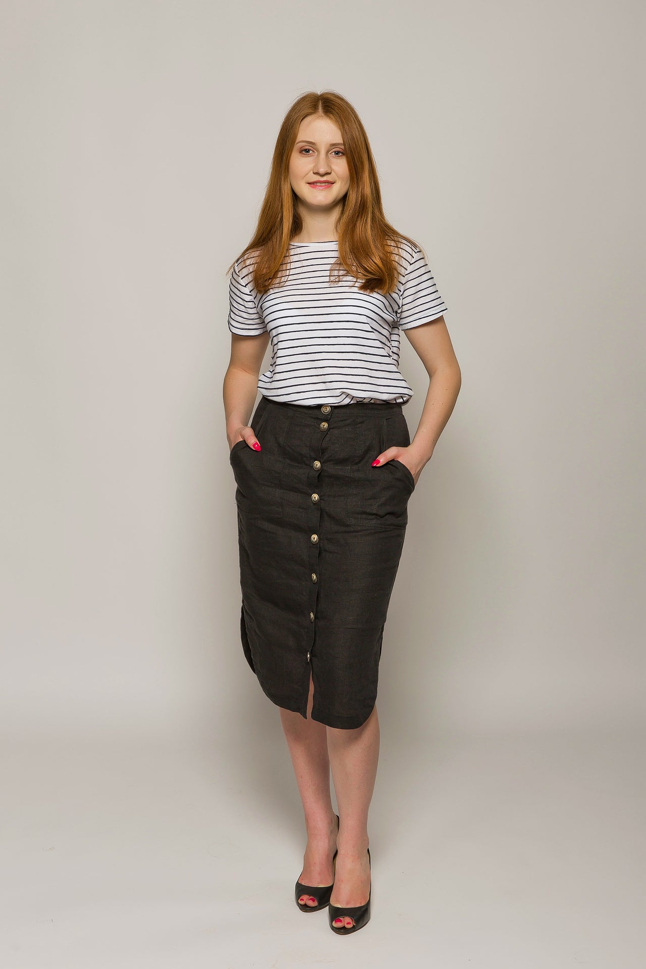 Linen Pencil Skirt