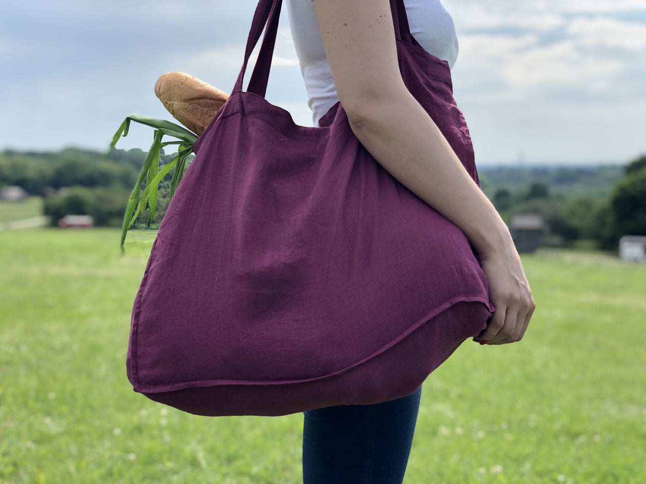 Linen Large Shopper Bag