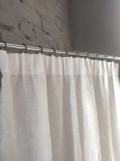 Pencil Pleat Linen Curtain with Blackout Lining