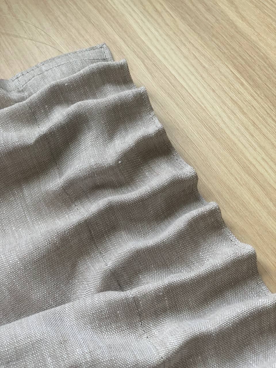 Linen Curtain for Ceiling Track with Cotton Lining